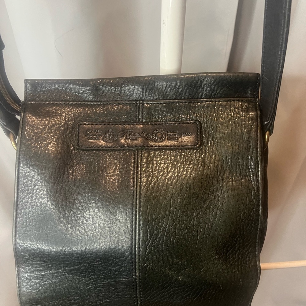 Fossil Bag Black Leather Crossbody Organizer Bag - Picture 2 of 9